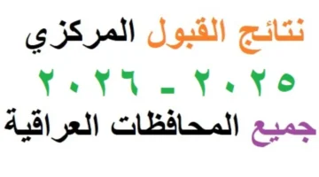 ملفات PDF جاهزة.. نتائج القبول المركزي 2025-2026 عبر موقع نتائجنا جميع المحافظات بالعراق